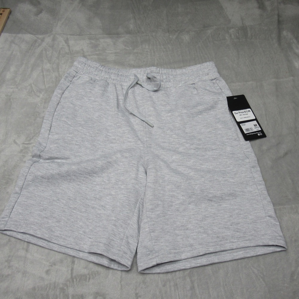 90 Degree Sweat Shorts Boys Medium 10-12 Gray Drawstring Elastic WARM SOFT NEW